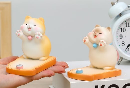 猫扑食书记支架摆件